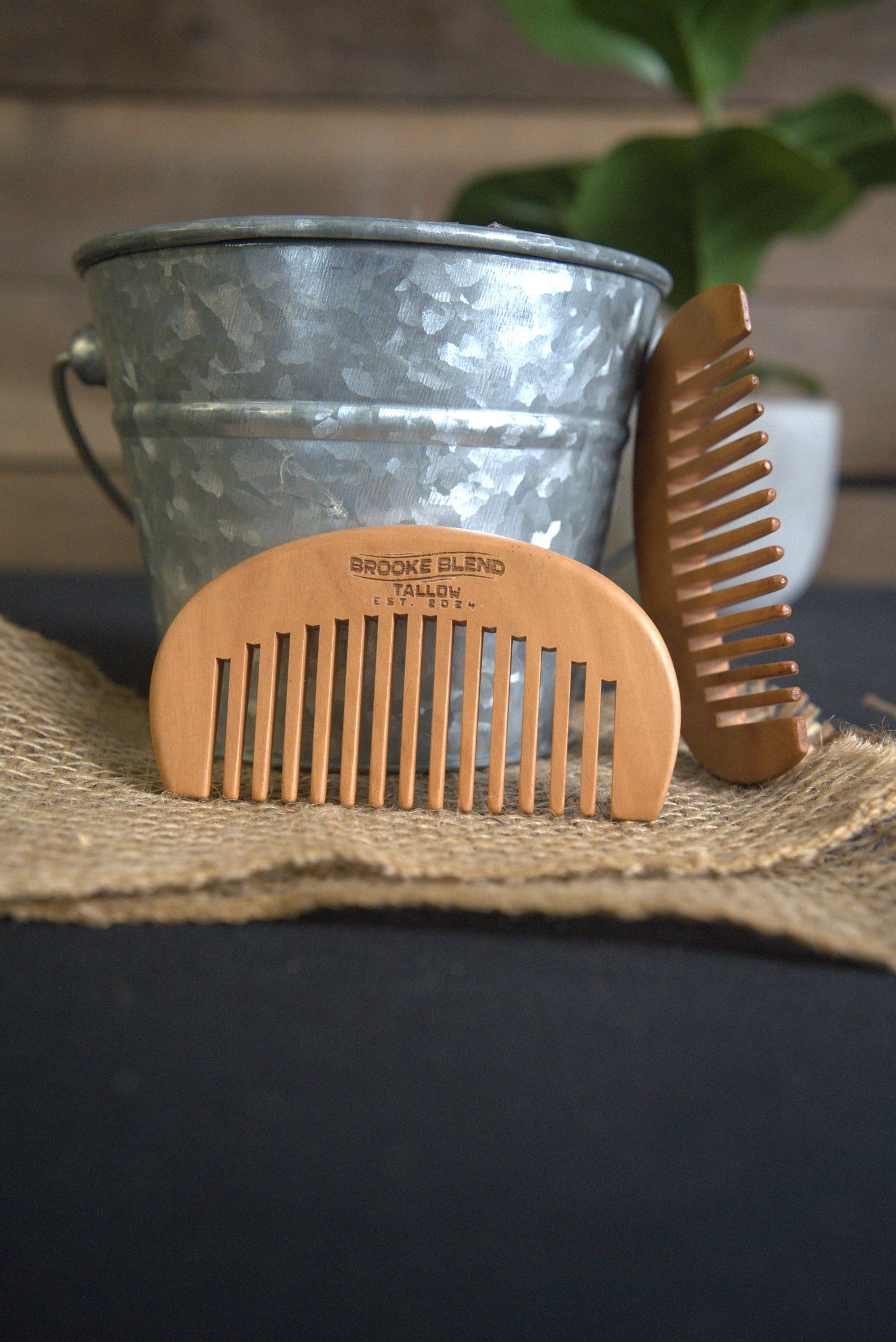 Wide Tooth Wood Beard Comb