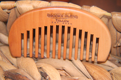 Wide Tooth Wood Beard Comb